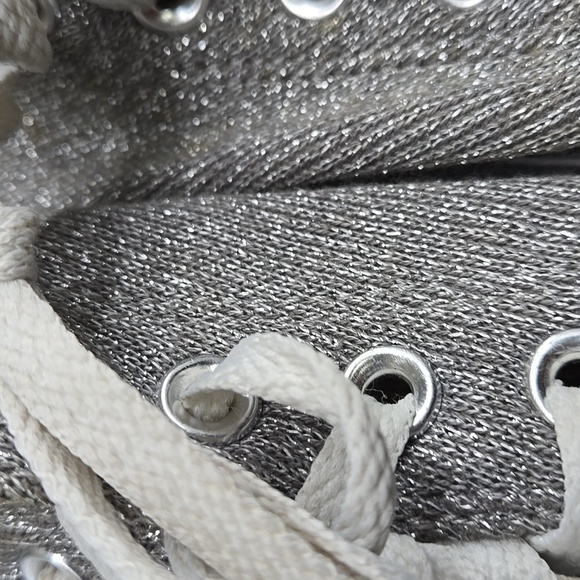 Converse Silver Glitter Sneakers 9 - Picture 6 of 7